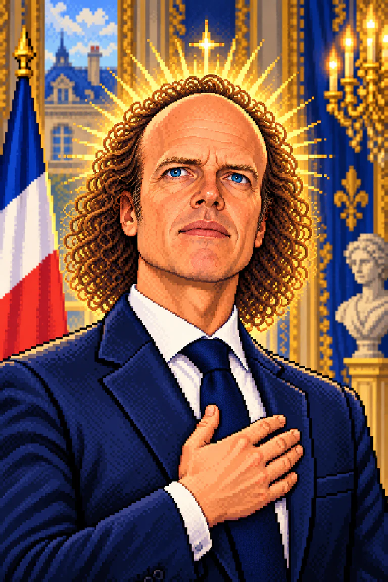 Portrait caricatural de Le Christ cosmique